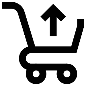 Arrow Up Shopping Cart Icon from Atlas Line Set