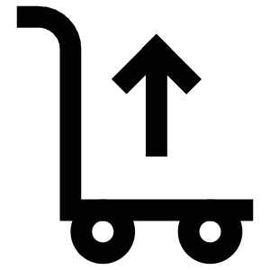 Arrow Up Trolley Icon from Atlas Line Set