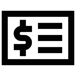 Cheque Icon from Atlas Line Set