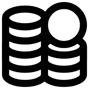 Coins Icon from Atlas Line Set
