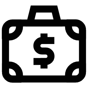 Dollar Suitcase Icon from Atlas Line Set