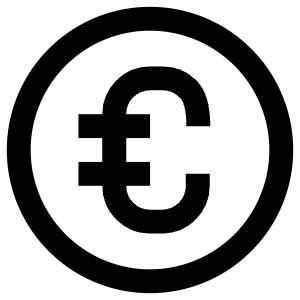 Euro Circle Icon from Atlas Line Set