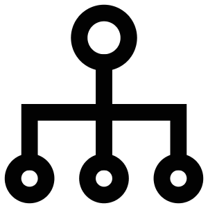 Hierarchy Circle Icon from Atlas Line Set