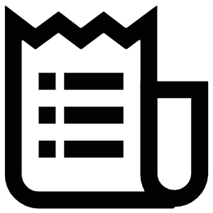 List Receipt Icon from Atlas Line Set