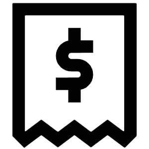 Receipt Dollar Icon from Atlas Line Set