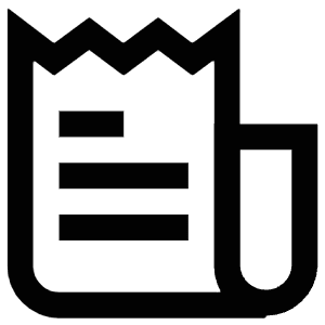 Receipt Lines Icon from Atlas Line Set