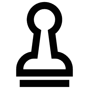 Stamp Icon from Atlas Line Set