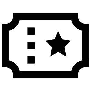 Star Ticket Coupon Icon from Atlas Line Set