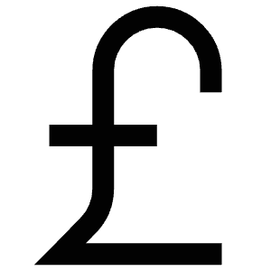 Sterling Sign Icon from Atlas Line Set