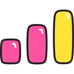 Graph Bar Icon from Stickies Colors - Free Set