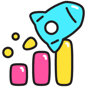 Rocket Launch Chart Icon from Stickies Colors - Free Set