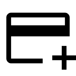 Add Card Icon from Outlined Line - Material Symbols Set