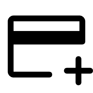 Add Card Icon from Rounded Line - Material Symbols Set