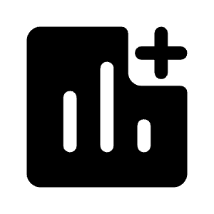 Add Chart Fill Icon from Rounded Fill - Material Symbols Set