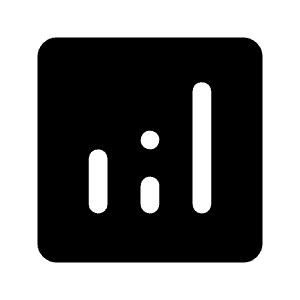 Analytics Fill Icon from Rounded Fill - Material Symbols Set