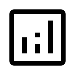 Analytics Icon from Outlined Line - Material Symbols Set