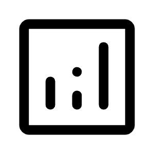 Analytics Icon from Rounded Line - Material Symbols Set