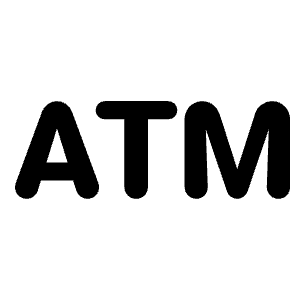 Atm Icon from Rounded Line - Streamline Material Free Set