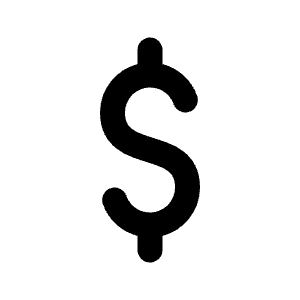 Attach Money Icon from Rounded Line - Streamline Material Free Set