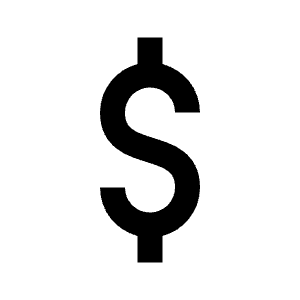 Attach Money Icon from Outlined Line - Material Pro Free Set