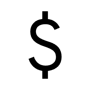 Attach Money Icon from Sharp Line - Material Symbols Set