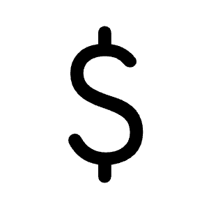 Attach Money Icon from Rounded Line - Material Symbols Set