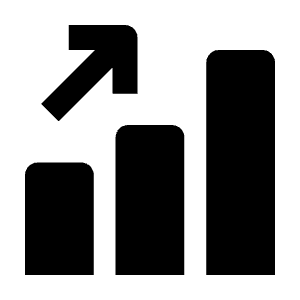 Bar Chart Increase Fill Icon from Outlined Fill - Streamline Material Free Set