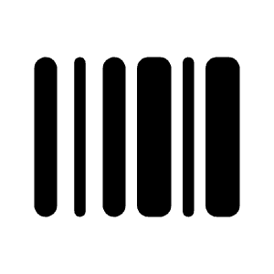 Barcode Icon from Rounded Line - Streamline Material Free Set