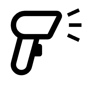 Barcode Reader Icon from Outlined Line - Material Symbols Set