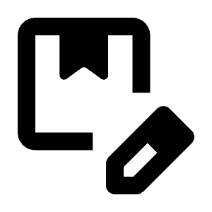 Box Edit Icon from Rounded Line - Streamline Material Free Set