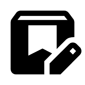 Box Edit Fill Icon from Outlined Fill - Material Symbols Set