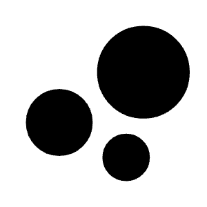 Bubble Chart Fill Icon from Sharp Fill - Material Symbols Set