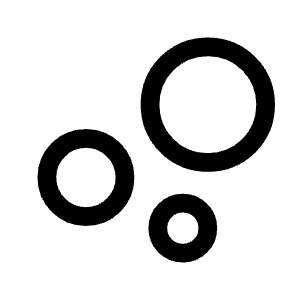 Bubble Chart Icon from Outlined Line - Material Symbols Set