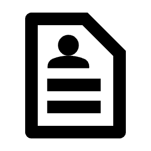 Business User Curriculum Icon from Outlined Line - Material Pro Free Set