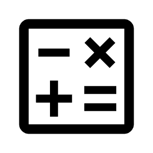 Calculate Icon from Outlined Line - Material Symbols Set