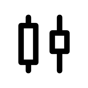 Candlestick Chart Icon from Rounded Line - Material Symbols Set