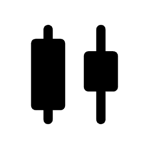 Candlestick Chart Fill Icon from Rounded Fill - Material Symbols Set