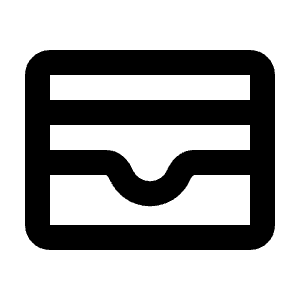 Card Holder Icon from Rounded Line - Streamline Material Free Set