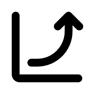 Chart Profit Icon from Rounded Line - Streamline Material Free Set