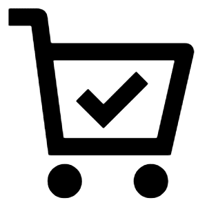 Check Shopping Cart Icon from Outlined Line - Material Pro Free Set