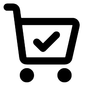 Check Shopping Cart Icon from Rounded Line - Streamline Material Free Set