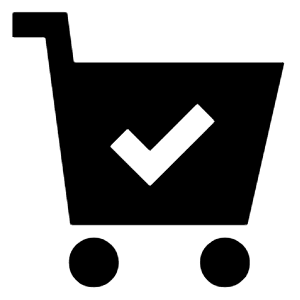 Check Shopping Cart Fill Icon from Sharp Fill - Streamline Material Free Set