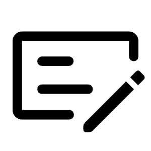 Checkbook Icon from Rounded Line - Material Symbols Set