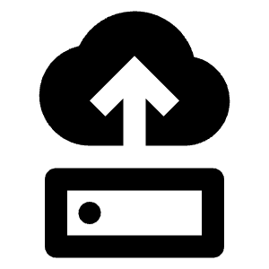 Cloud Server Upload Fill Icon from Outlined Fill - Material Pro Set