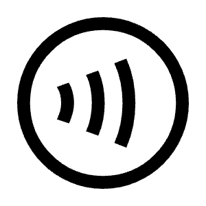 Contactless Icon from Sharp Line - Material Symbols Set
