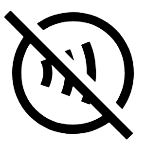 Contactless Off Icon from Sharp Line - Material Symbols Set