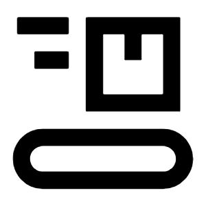 Conveyor Belt Icon from Sharp Line - Streamline Material Free Set