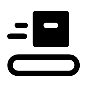 Conveyor Belt Fill Icon from Rounded Fill - Material Symbols Set