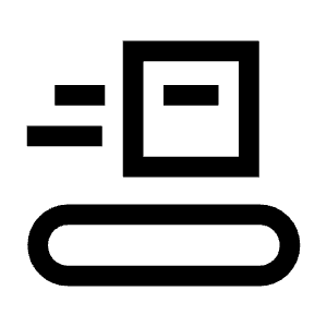 Conveyor Belt Icon from Sharp Line - Material Symbols Set