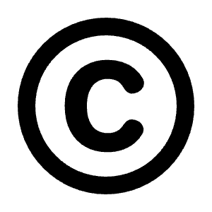 Copyright Icon from Rounded Line - Material Pro Free Set